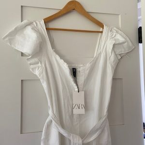 Zara Romantic Raw Hem Playsuit